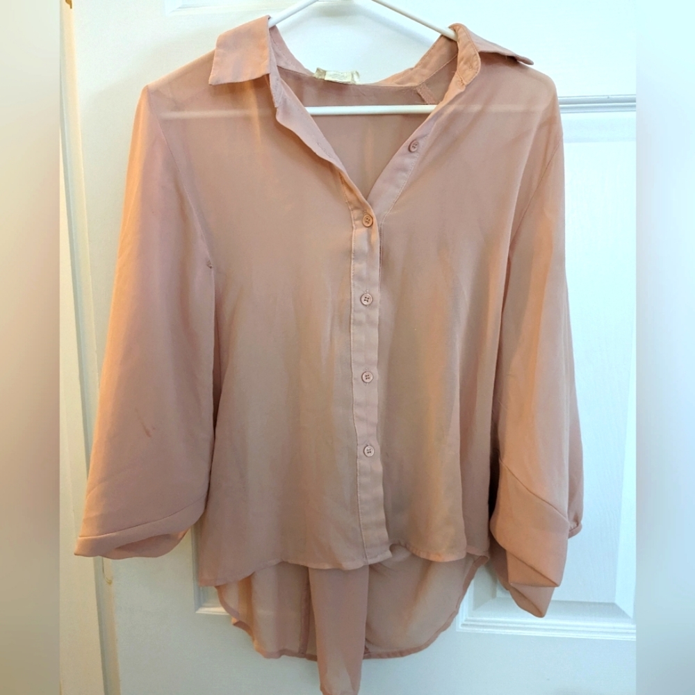 Light pink sheer top